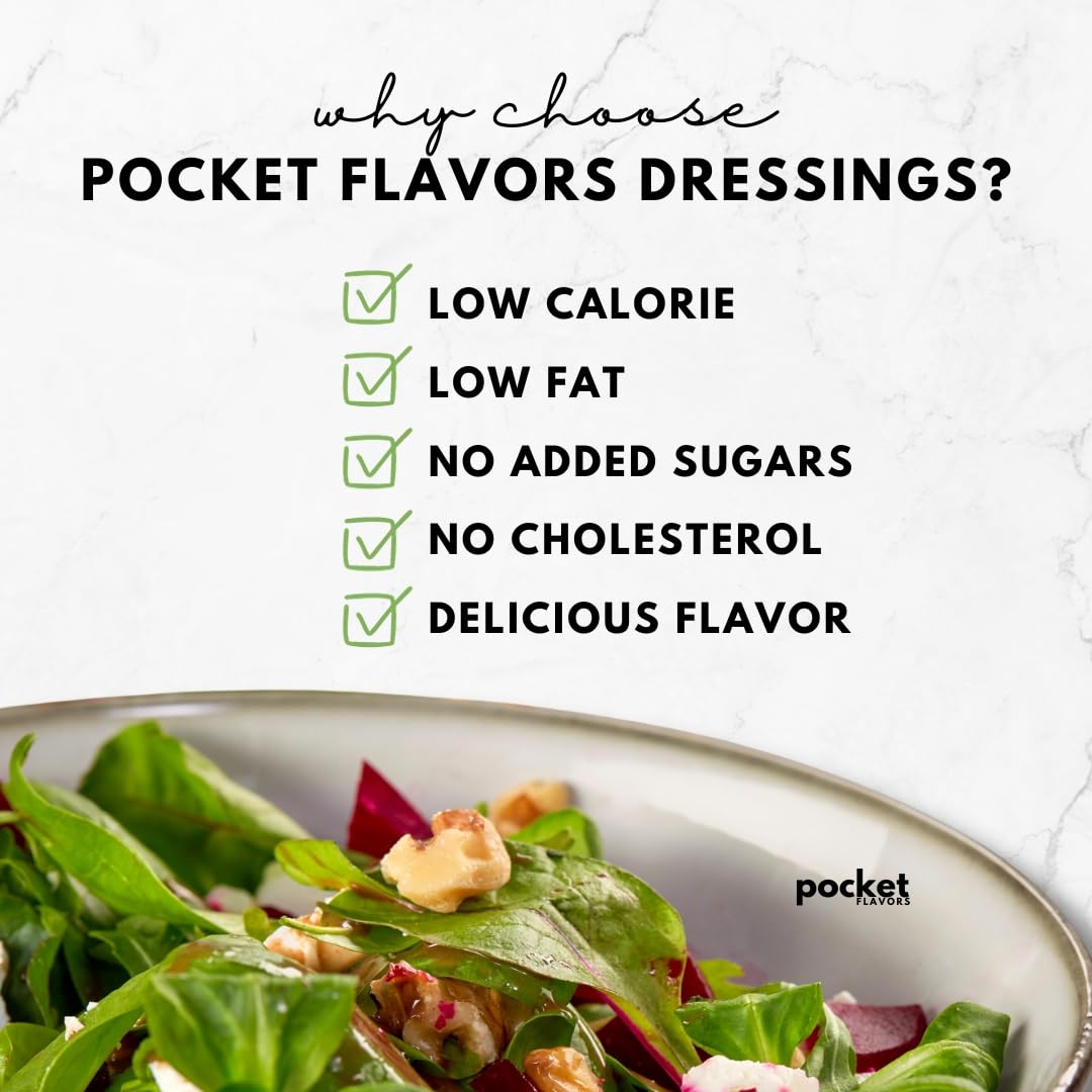 Pocket Flavors Salad Dressing Variety Pack — 32 Ready-to-Serve 1oz Pouches