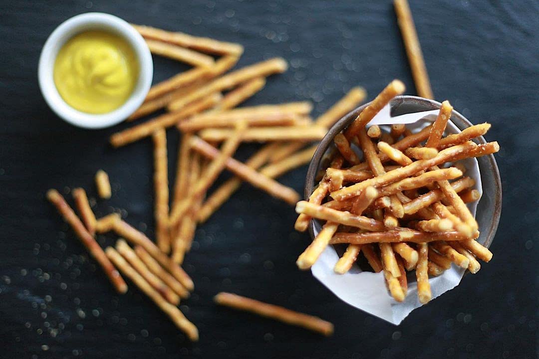 Pop Daddy Yellow Mustard Pretzel Sticks – 3-Pack, 7.5oz Each | Guilt-Free Gourmet Snack