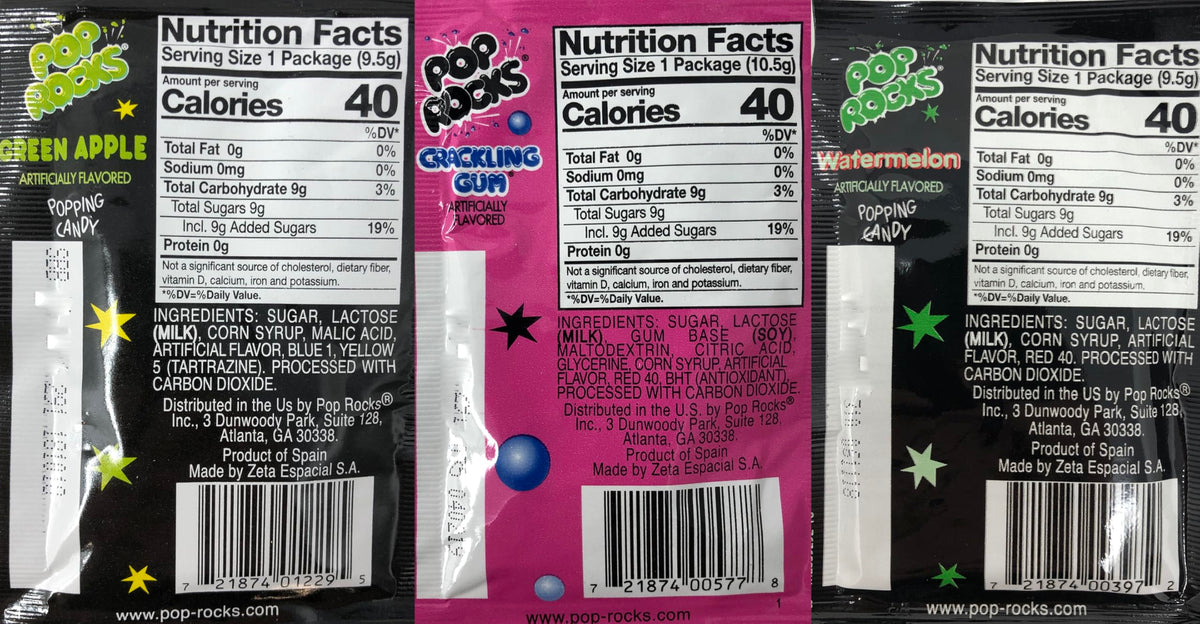 Pop Rocks Candy Variety Pack – 36 Count Bulk Popping Candy, Nine Flavors