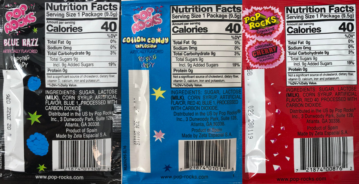 Pop Rocks Candy Variety Pack – 36 Count Bulk Popping Candy, Nine Flavors