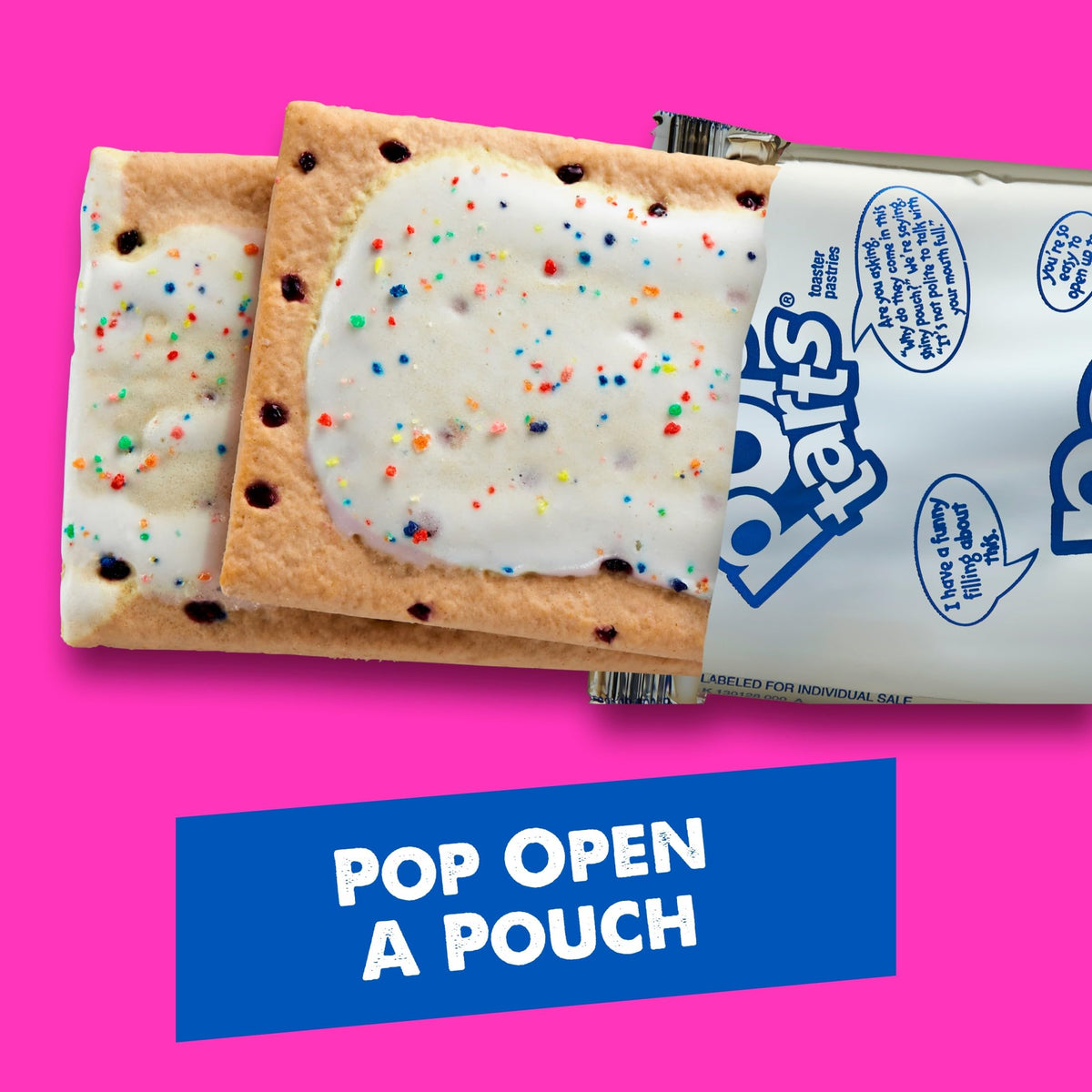 Pop-Tarts Frosted Blueberry Toaster Pastries – 64-Count Pack