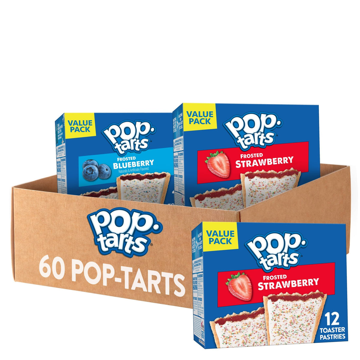 Pop-Tarts Variety Pack (60 Pastries) – Toaster Pastries for Grab-and-Go Breakfast & Snacks