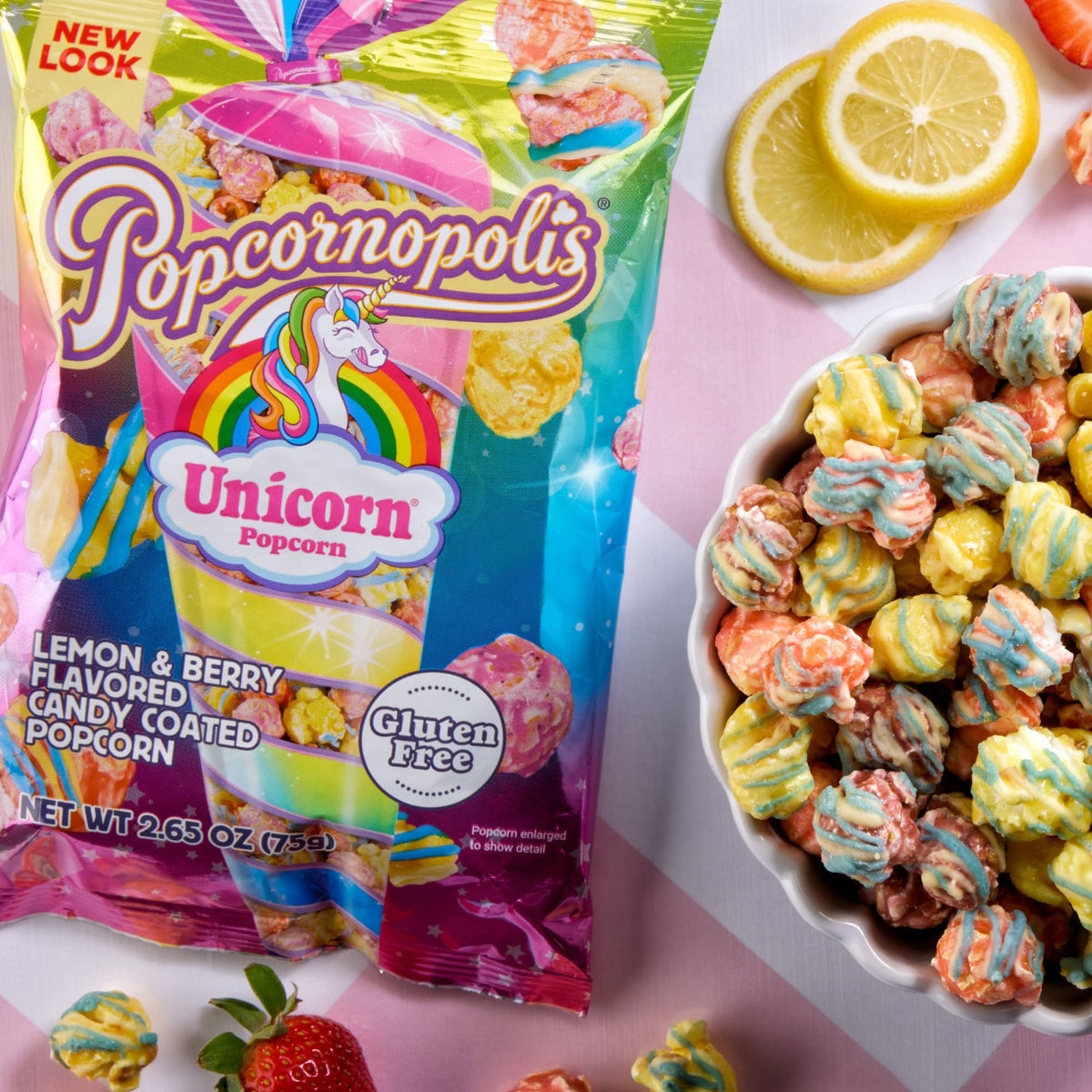 Popcornopolis Unicorn 12 ct 2.65 oz – Gluten-Free Rainbow Popcorn, Pack of 1