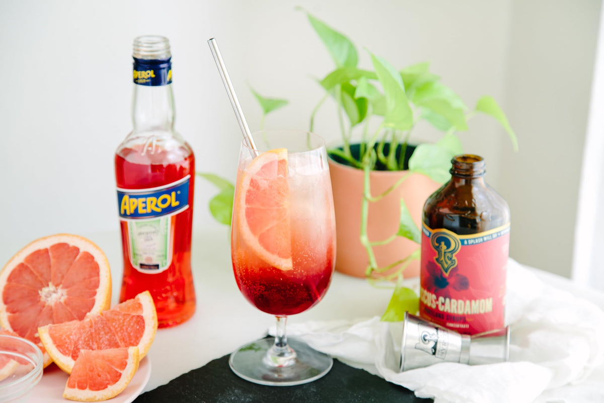 Portland Syrups Hibiscus Cardamom Syrup – 12 oz (Pack of 2) for Cocktails, Mocktails, Tea & More