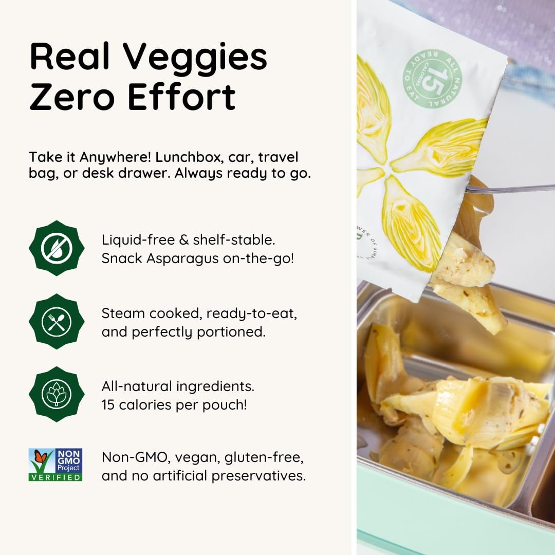 POSHI Artichoke Hearts with Basil & Thyme – Ready-to-Eat Snack Pack (10 x 1.58 oz)