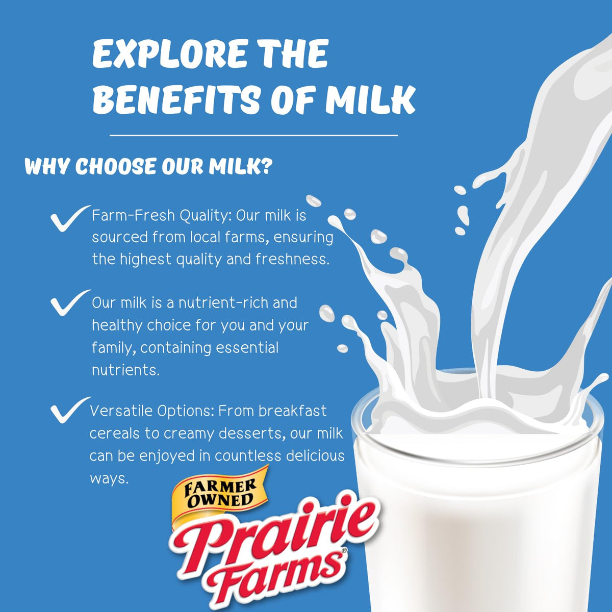 Prairie Farms 1% Shelf-Stable Milk – Ultra Pasteurized, Vitamin A & D, No Preservatives (8 fl oz Box, 27 Pack)