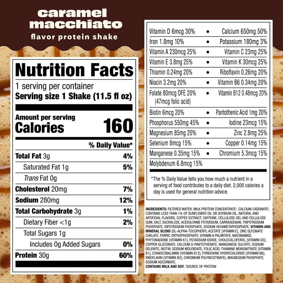 Premier Protein Coffeehouse Caramel Macchiato Shake – 30g Protein, Caffeine, No Added Sugar | 11.5 fl oz Bottle (12 Pack)
