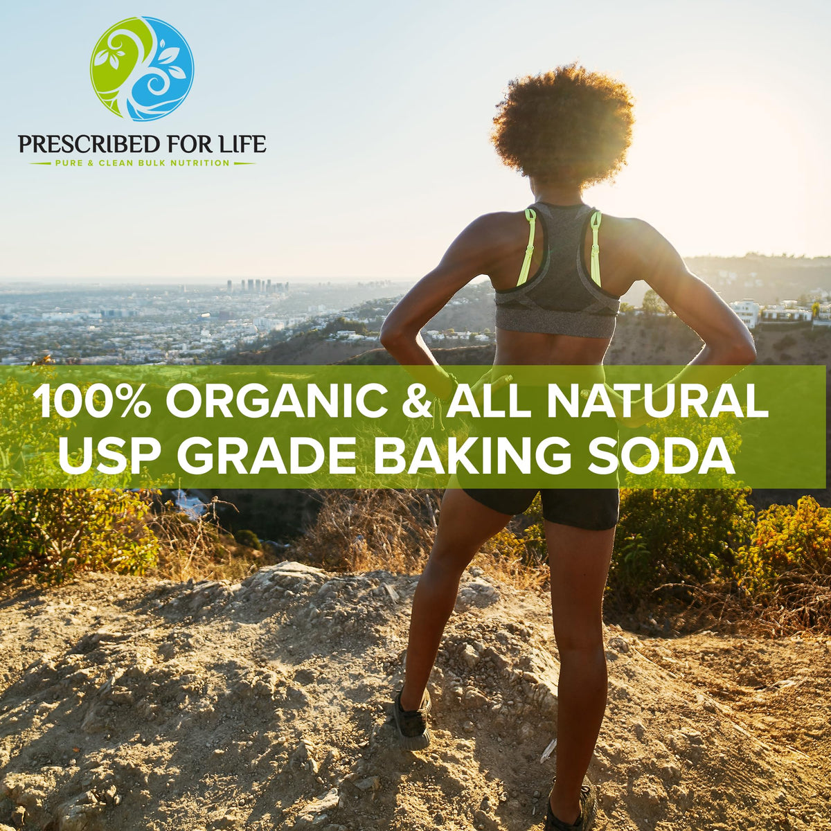 Prescribed For Life Organic Sodium Bicarbonate Powder – USP Grade, Aluminum-Free, 1kg