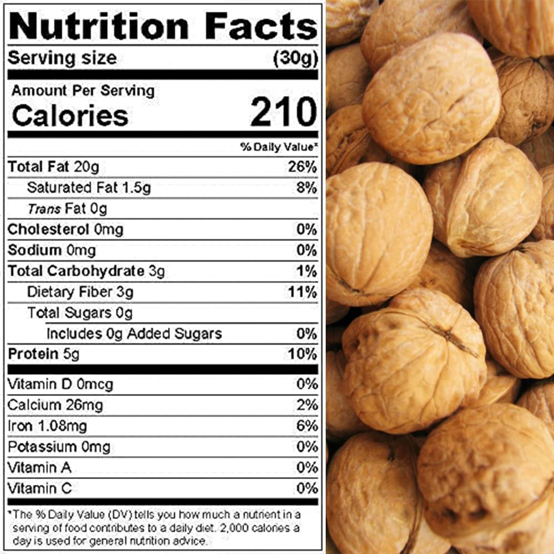 Presto Sales Walnuts in Shell – Hartley Choice, Low-Carb & High-Protein, 5 lb Box