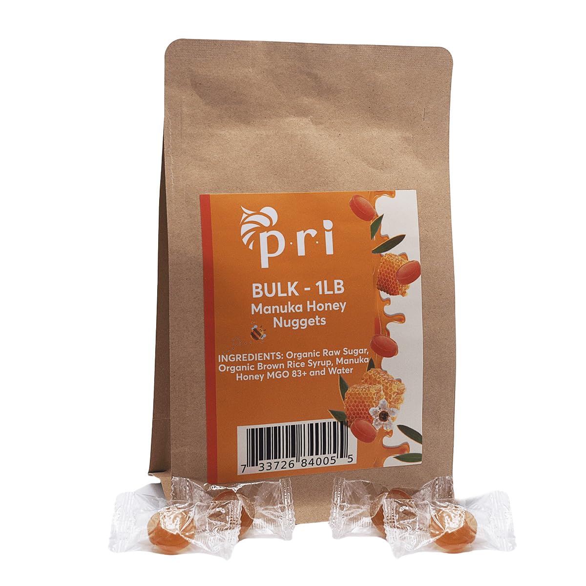 P.R.I Manuka Honey Nuggets – 1 lb Bulk Bag | Gluten Free, No Corn Syrup, NZ Made
