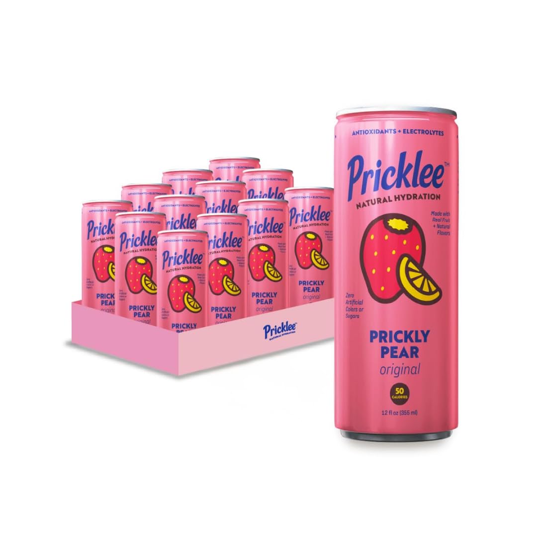 Pricklee Natural Hydration Drink - Prickly Pear Electrolytes, Low Sugar, Caffeine-Free