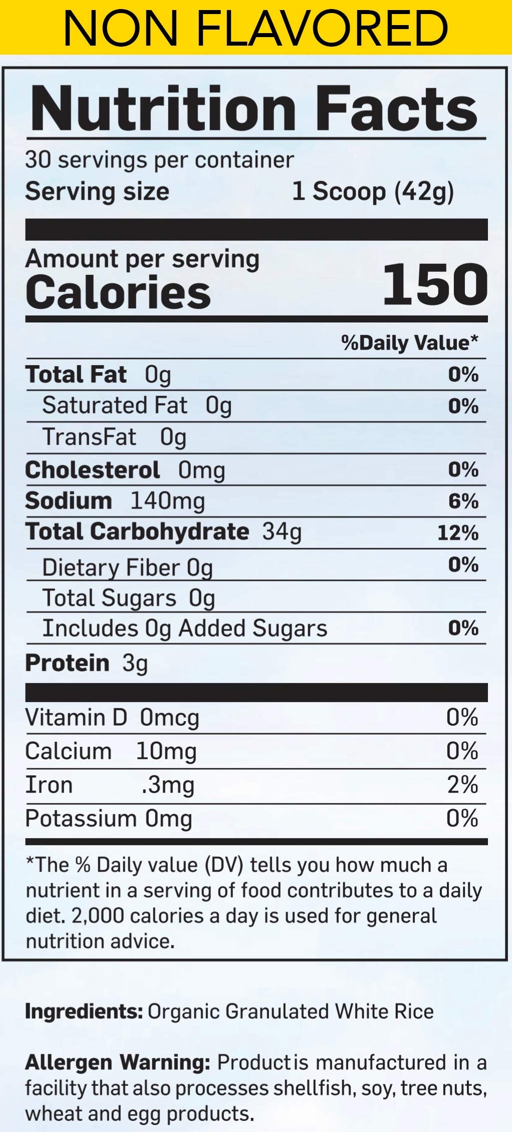 Pride Foods Rice 'N Grinds Hot Cereal - Gluten-Free, Non-GMO, Vegan, Unflavored Breakfast (30 Servings)