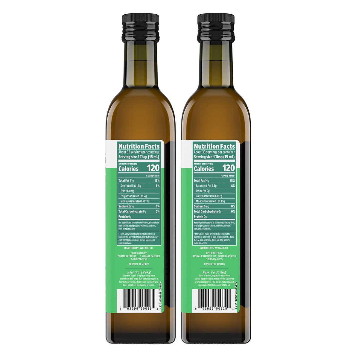 Primal Kitchen Avocado Oil – 2-Pack, Whole30 Approved, Paleo & Keto Certified, 16.9 fl oz