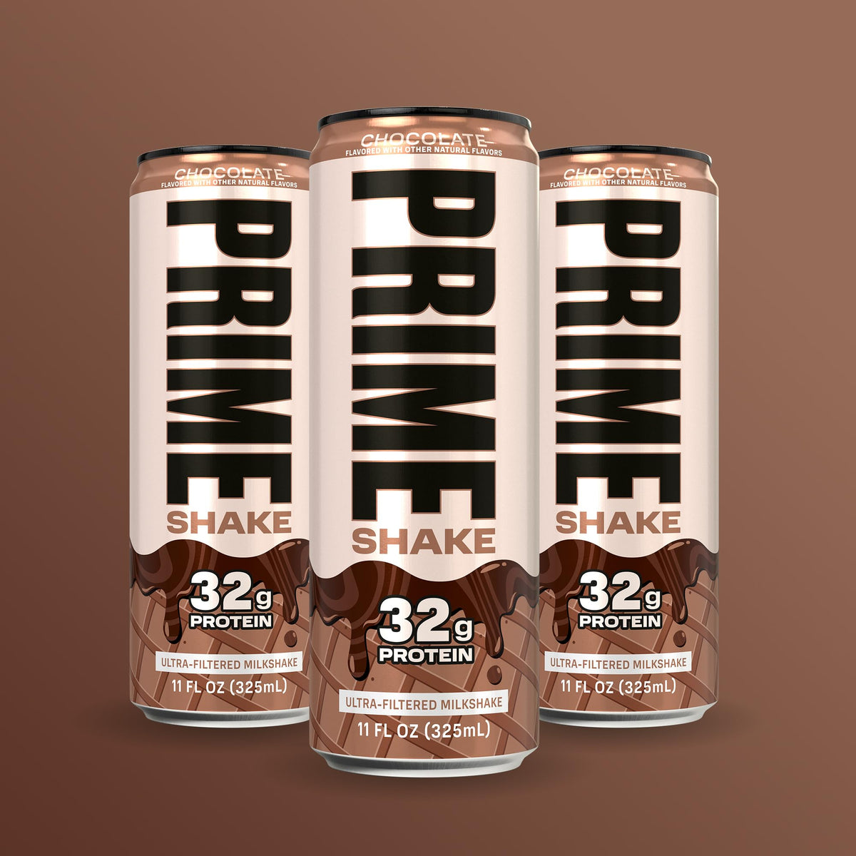 PRIME Shakes Chocolate – 32g Protein, Lactose-Free, Low Sugar, Ready-To-Drink 11oz