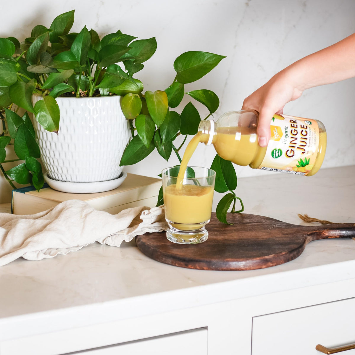 Prince Of Peace 99% Organic Ginger Juice – 32oz Bottles, Pack of 2, Non-Concentrate, Made in USA