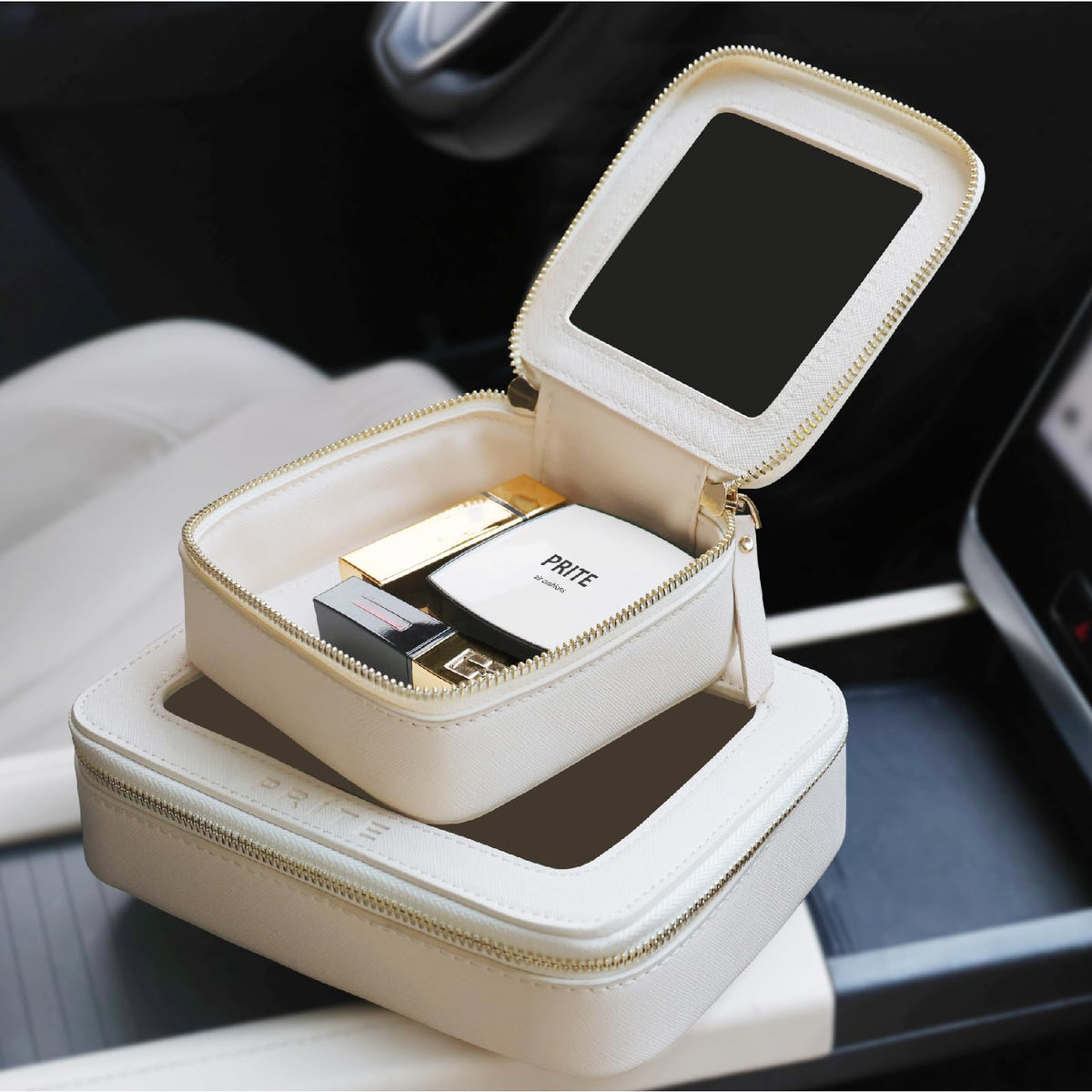 Prite Clear Makeup Bag Travel Cosmetic Organizer Toiletry Case for Women
