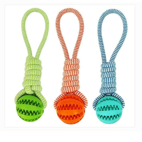 Rubber Ball Rope Chew Toy