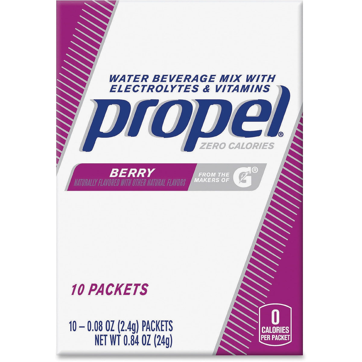 Propel Berry Powder Mix, 0.08 oz, 10 Count (Pack of 6) | Electrolyte Hydration, Zero Sugar