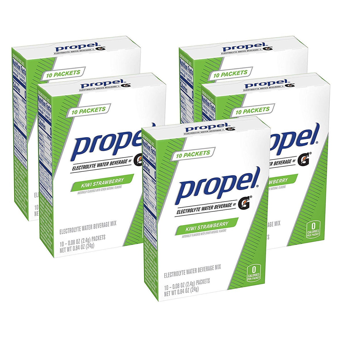 Propel Kiwi Strawberry Electrolyte Powder Packets – 50 Count Bundle (5x10) – Zero Sugar
