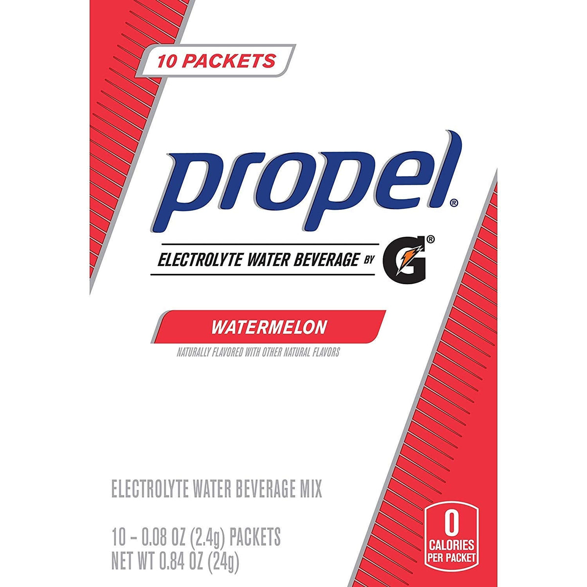 Propel Watermelon Powder Packets with Electrolytes & Vitamins — 50 Count (5 x 10-Pack), No Sugar