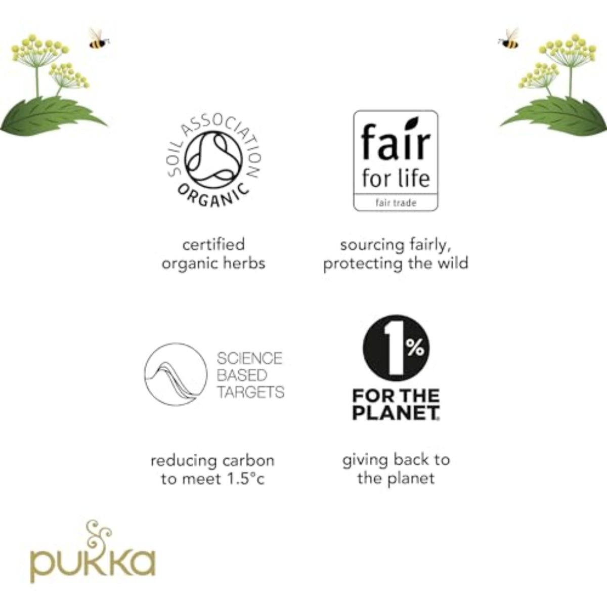 Pukka Elderberry & Echinacea Organic Herbal Tea — Decaf, 80 Bags (4-Pack) | Caffeine-Free Wellness Tea