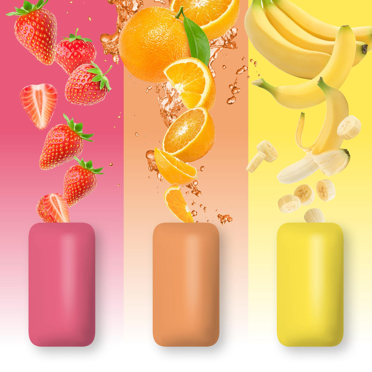 PUR Jumbo Gum – Aspartame Free, 100% Xylitol, Strawberry/Banana/Orange, 20 Pieces (Pack of 10)