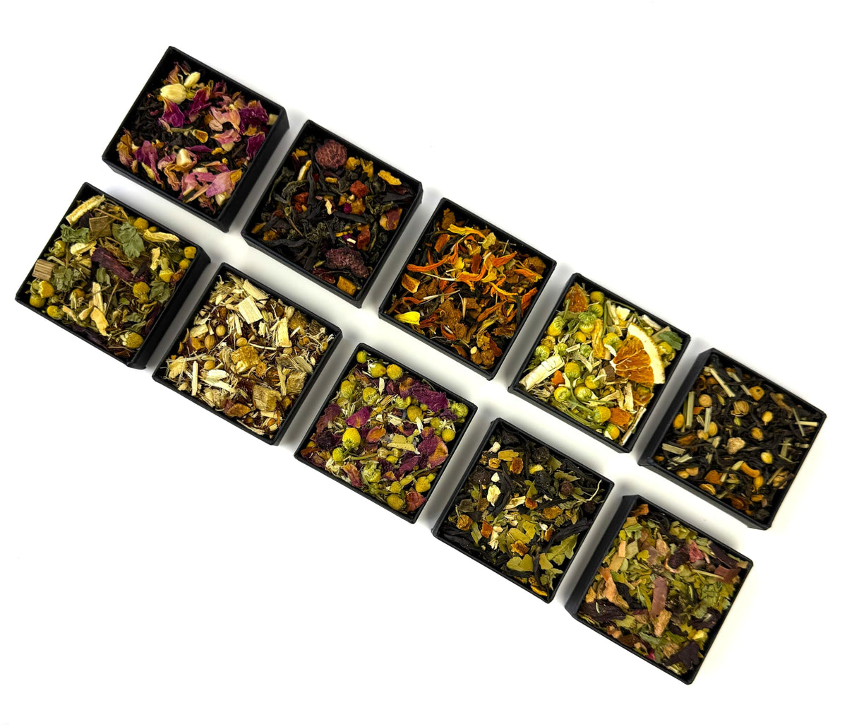 Pure And Easy Tea Premium Tea Flight Gift Set – 30 Sachets, 10 Blends
