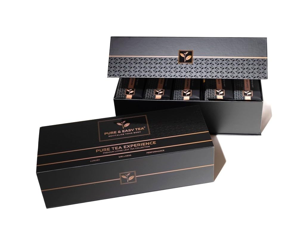 Pure And Easy Tea Premium Tea Flight Gift Set – 30 Sachets, 10 Blends