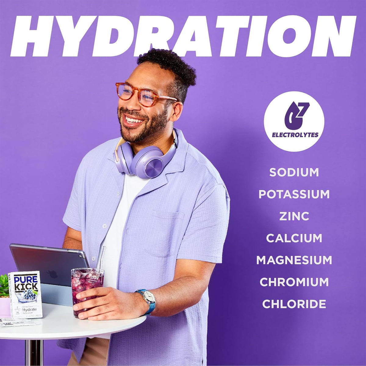 Pure Kick Ultimate Variety Pack - 9 Flavors Hydration & Energy Drink Packets (Sugar Free)