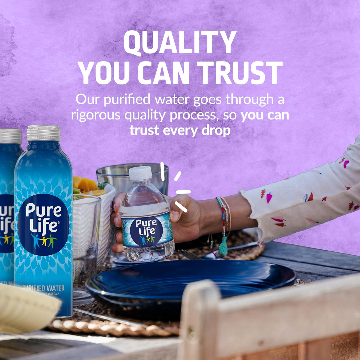 Pure Life Purified Water — 18-Pack, 20 fl oz Aluminum Bottles with Mineral-Enhanced Crisp Taste