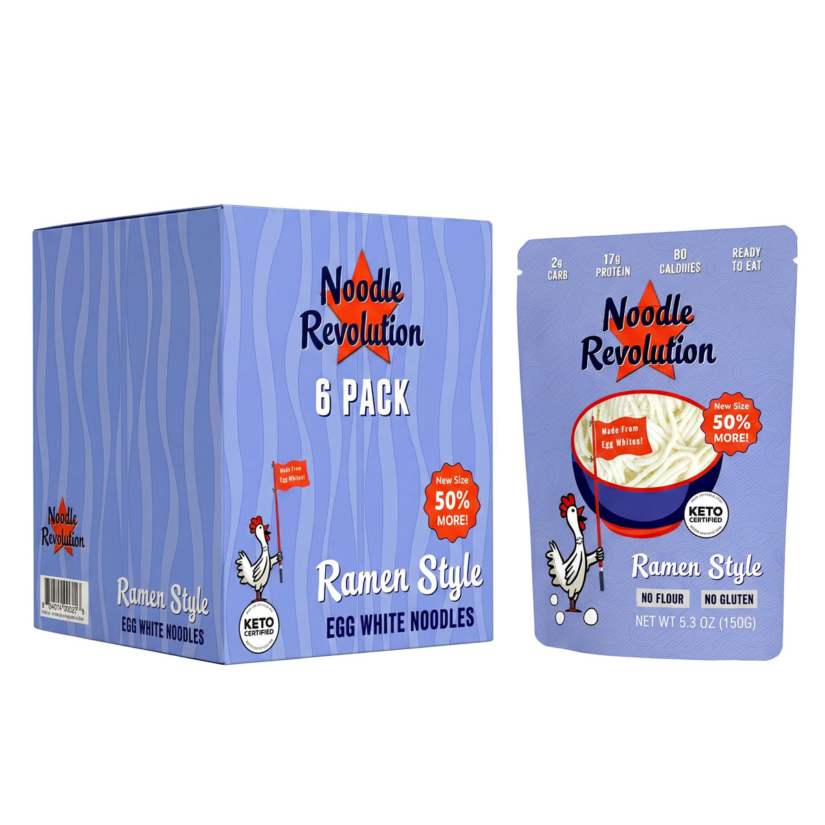 Noodle Revolution Keto Noodles – 2g Carbs, 17g Protein | Pure Traditions (New 50% Bigger Pack)