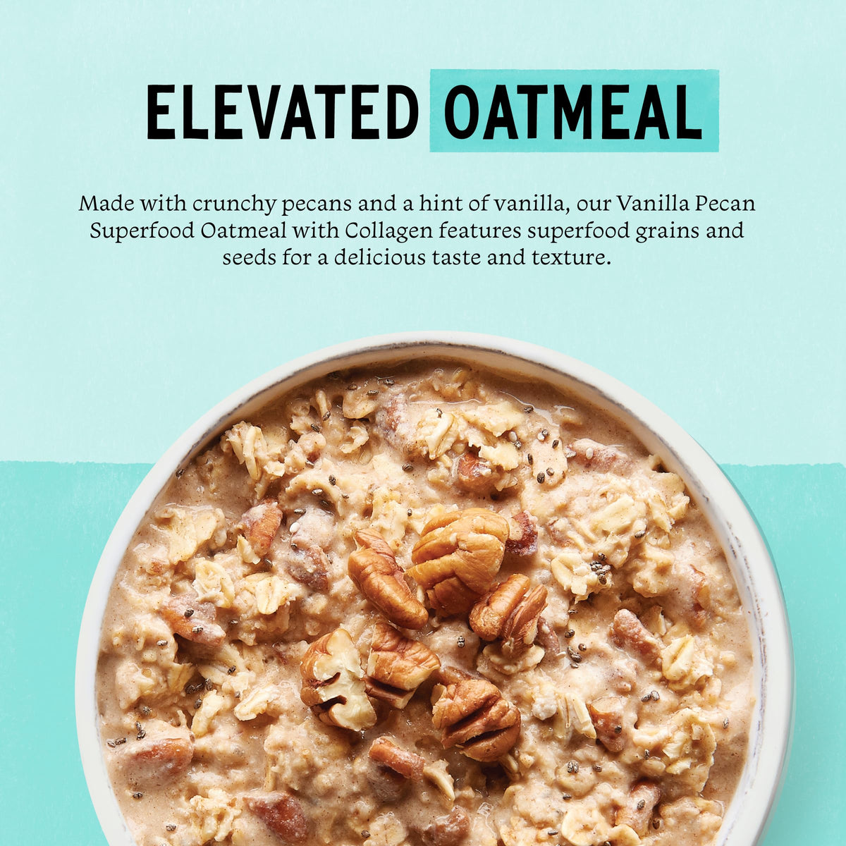 Purely Elizabeth Vanilla Pecan Collagen Oatmeal Cups – Gluten-Free, 12 Pack
