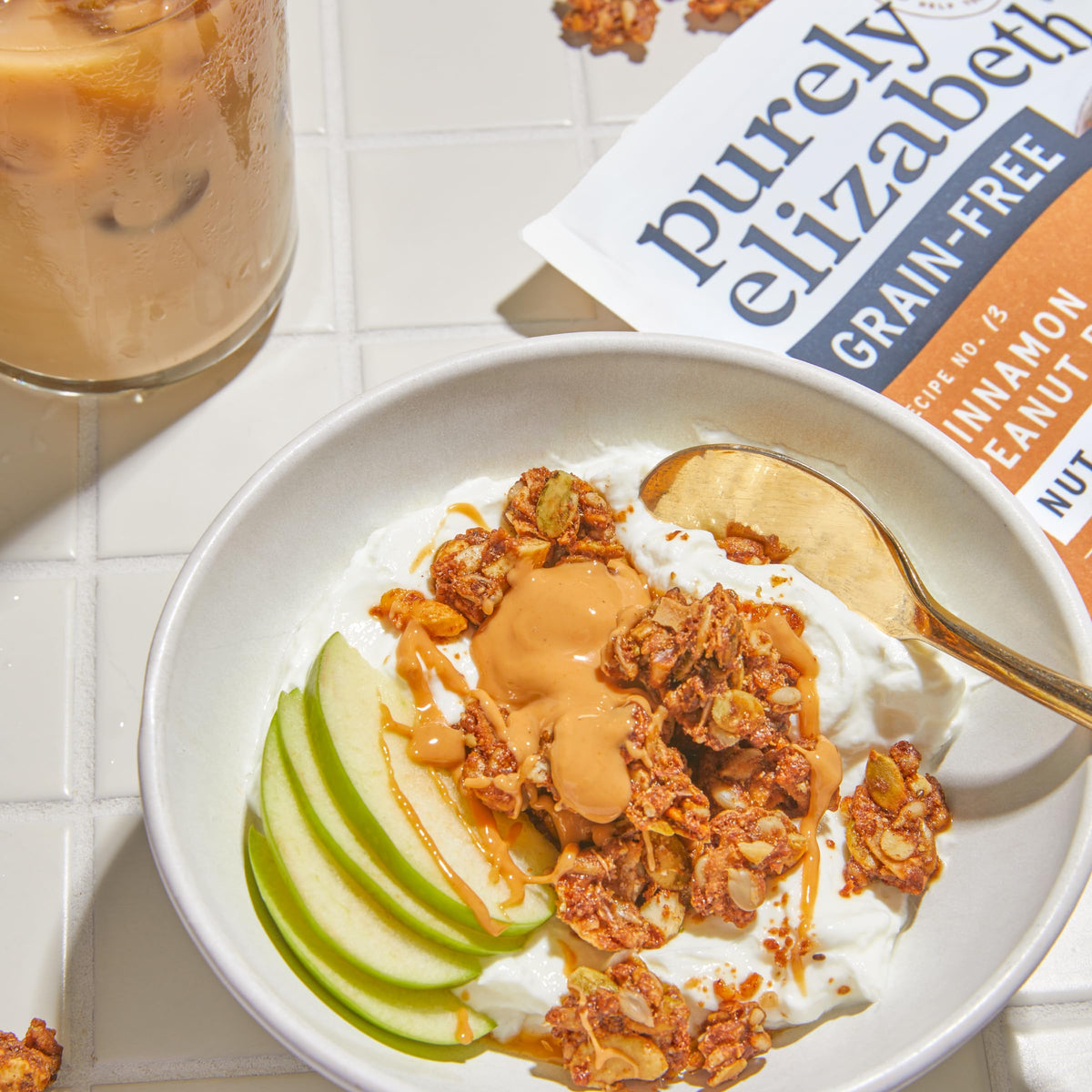 Purely Elizabeth Cinnamon Peanut Butter Keto Granola with MCT Oil – Grain-Free (3 x 8oz Bags)