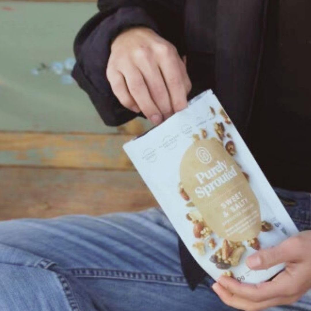Purely Sprouted Sweet & Salty Non-GMO Snack Mix – Gluten-Free, 4 oz (Pack of 6)