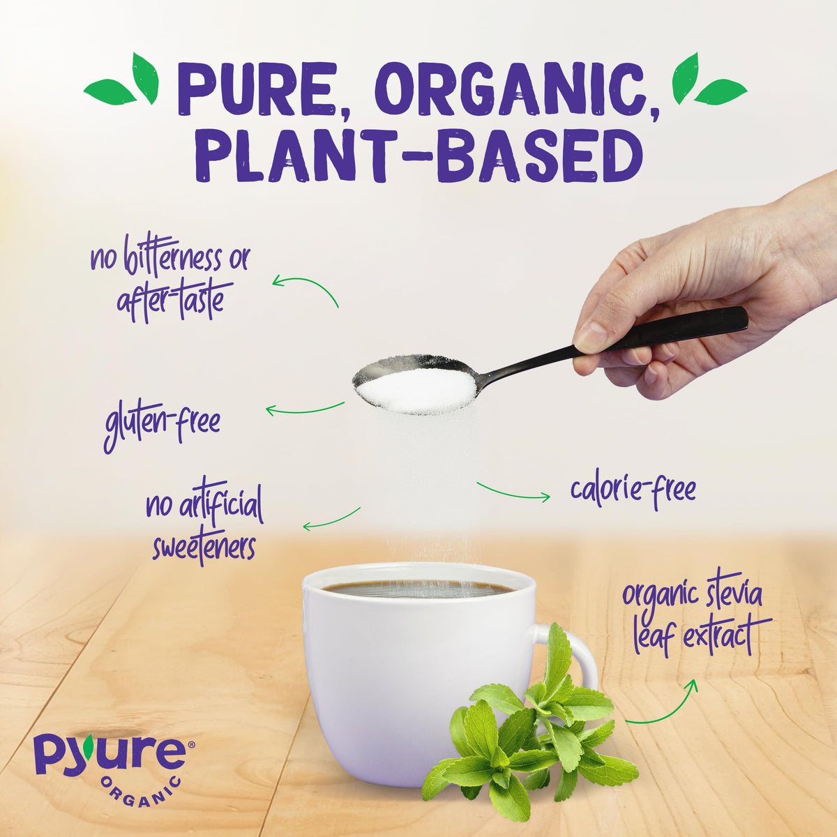 Pyure Organic Stevia Blend | Granulated Sugar Substitute – 2.5 lb | Zero Calories & Carbs | USDA Organic