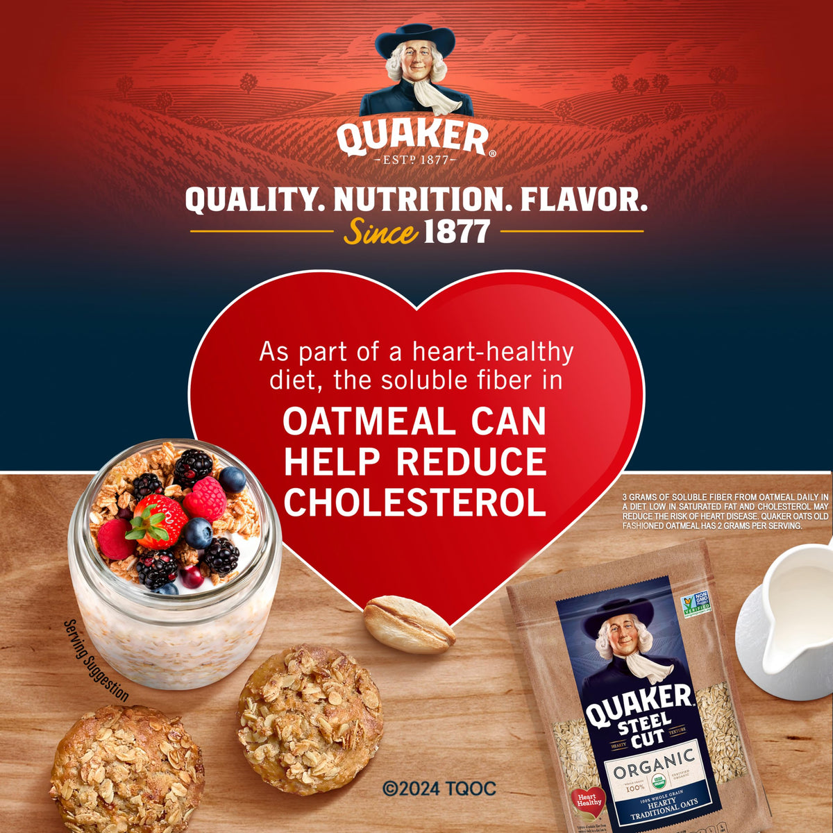 Quaker Organic Steel Cut Oats – 4x20oz Resealable Bags | Non-GMO Verified