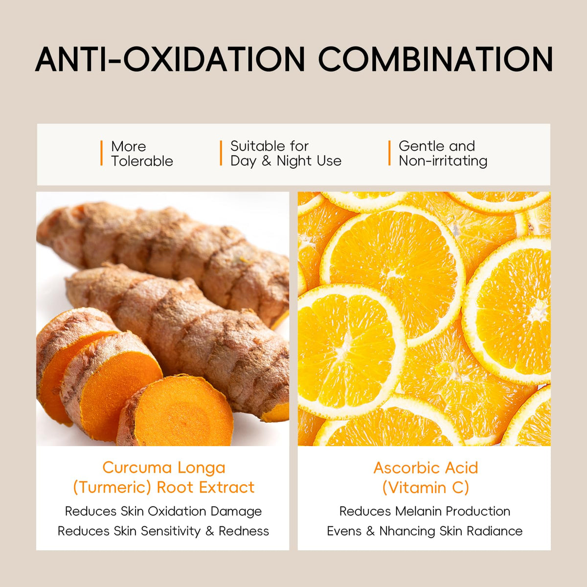 QUIYUM Turmeric Vit-C Skin Care Set, Beauty Gift Sets, Skincare for Women