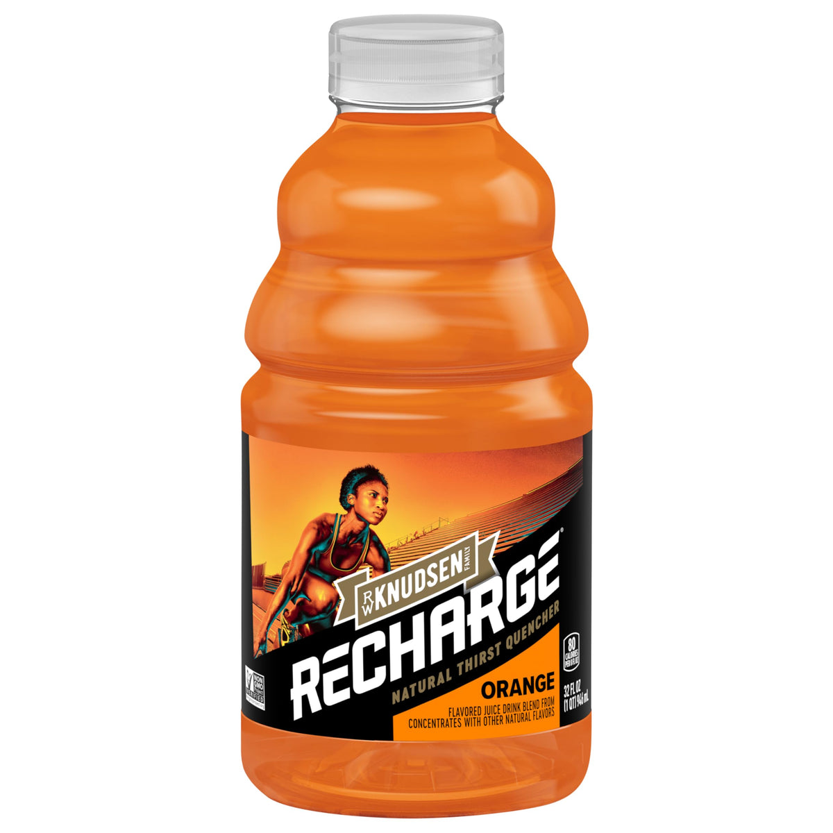 R.W. Knudsen Recharge Orange Sports Drink with Electrolytes – 32 fl oz (Pack of 6)
