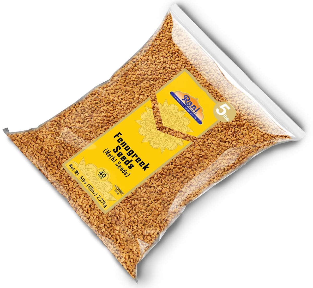 Rani Brand Fenugreek Seeds (Methi) – 80oz Bulk Whole Seeds | All Natural, Kosher, Non-GMO, Indian Origin