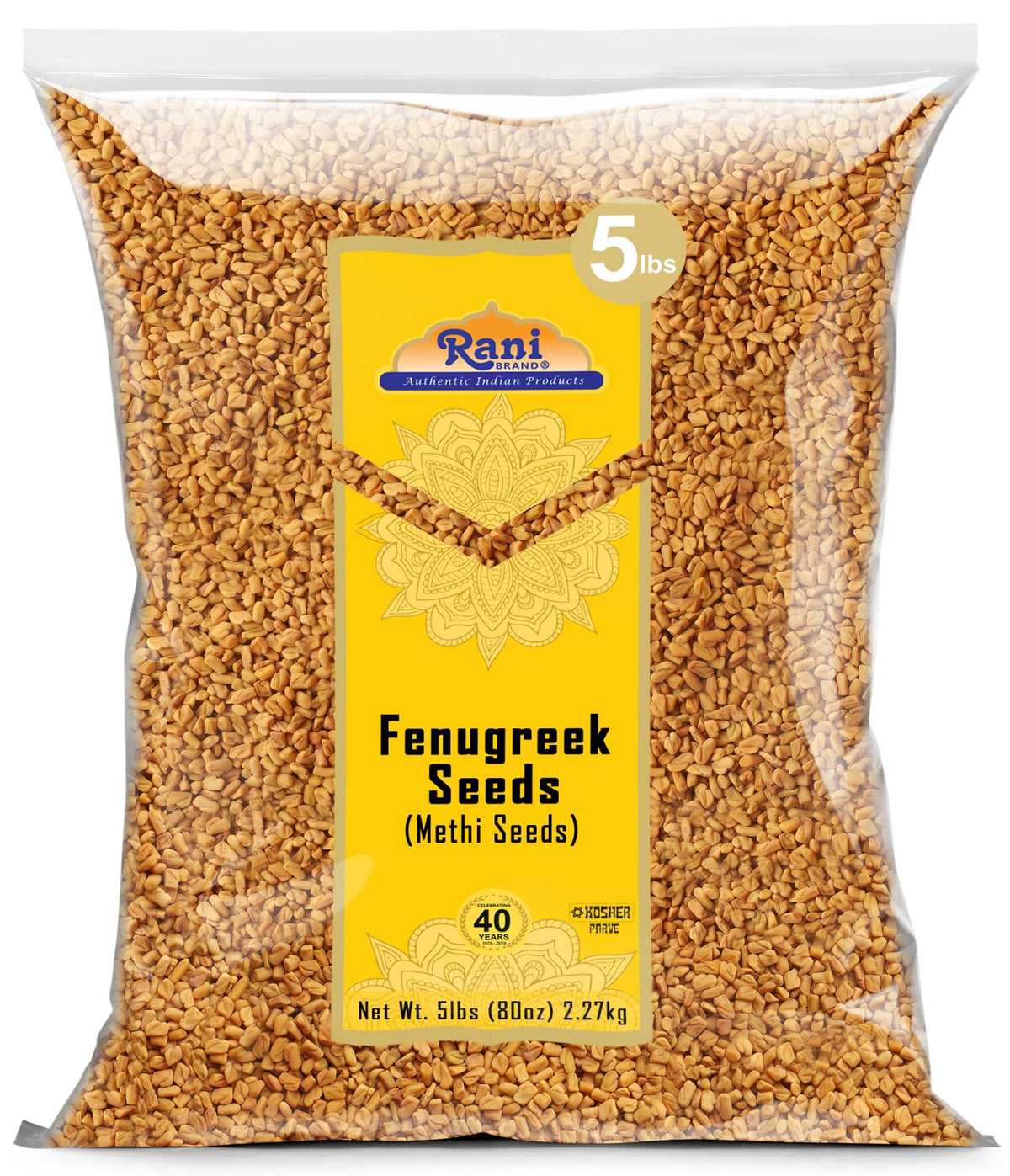 Rani Brand Fenugreek Seeds (Methi) – 80oz Bulk Whole Seeds | All Natural, Kosher, Non-GMO, Indian Origin