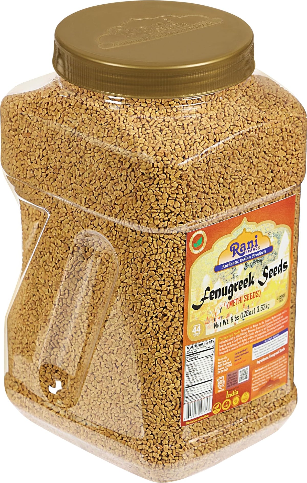 Rani Fenugreek Seeds (Methi) – Whole 128oz Bulk Jar | All Natural, Non-GMO, Vegan, Indian Origin