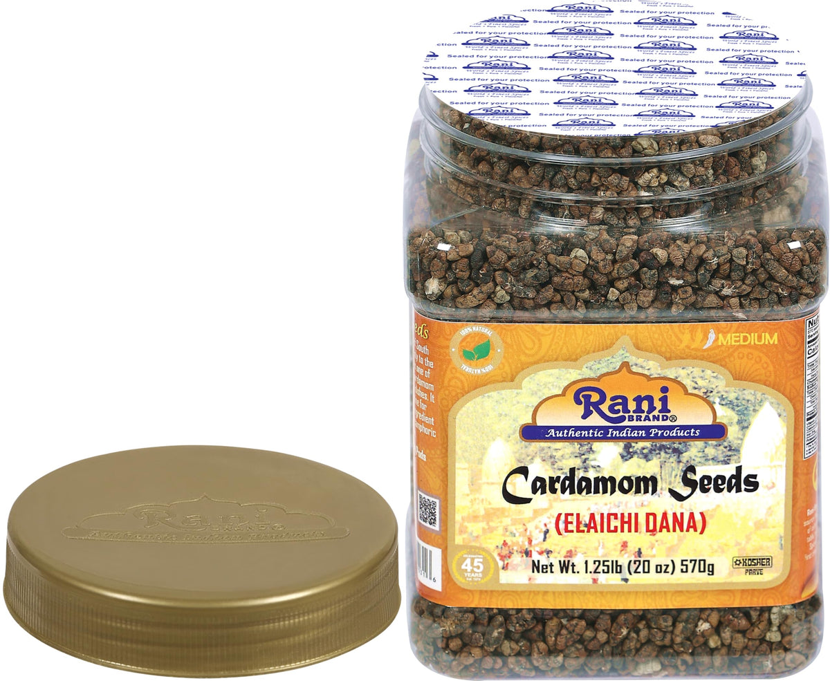 Rani Cardamom Decorticated Seeds (Elachi) – 20oz Jar | Authentic Indian Spice, Non-GMO, Kosher, Vegan