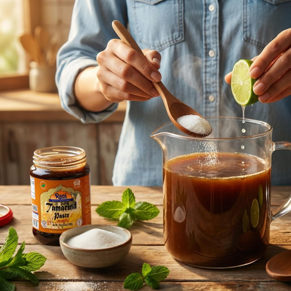 Rani Tamarind Paste Puree (Imli) 32oz Bulk Glass Jar – All Natural, Vegan, Gluten Free | Kosher | NON-GMO | Indian Origin