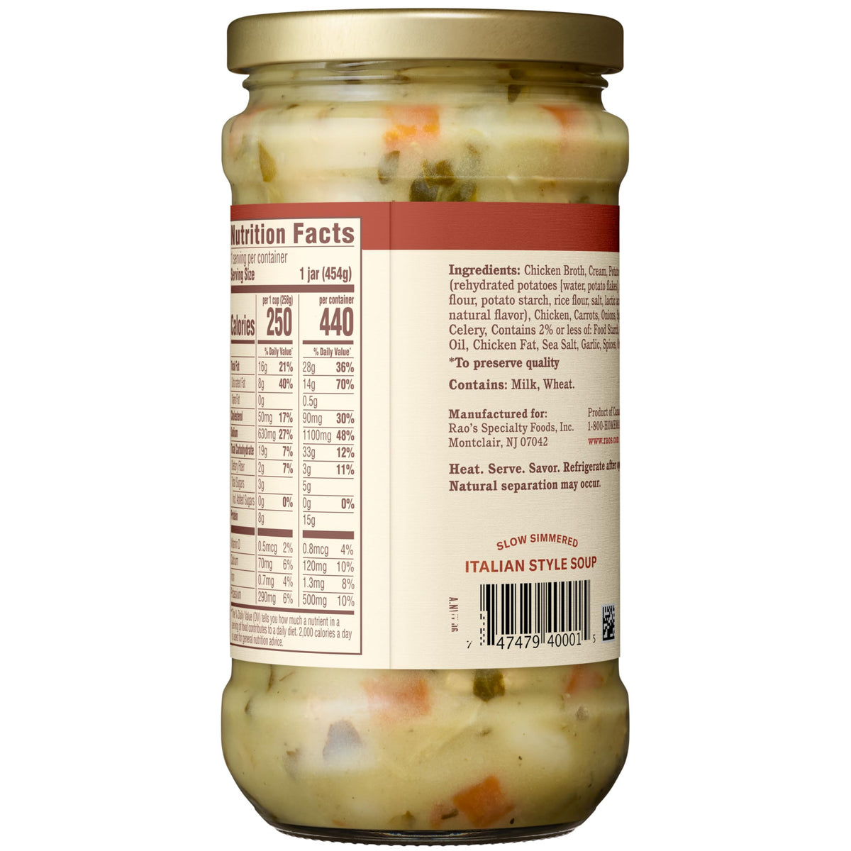 Rao's Made For Home Chicken & Gnocchi Soup, 16 oz – Pack of 6