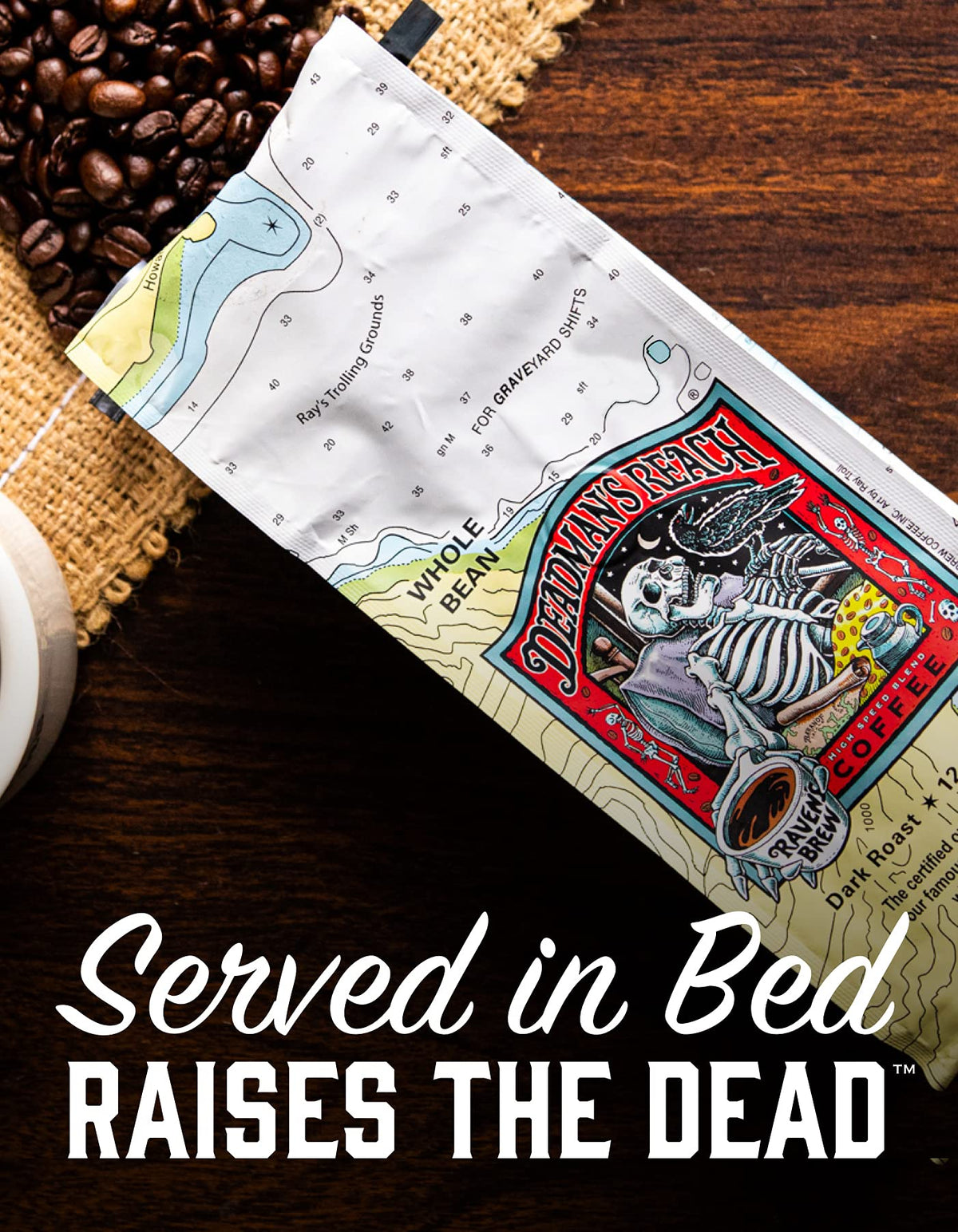 Raven's Brew Deadman's Reach 5lb | High Caffeine Dark Roast Whole Bean