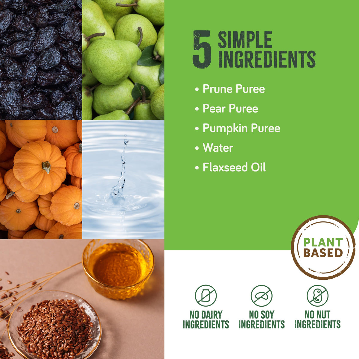Real Food Blends Mini – Prunes, Pears & Pumpkin Pureed Snack for Tube Feeding, 4 oz Pack of 12