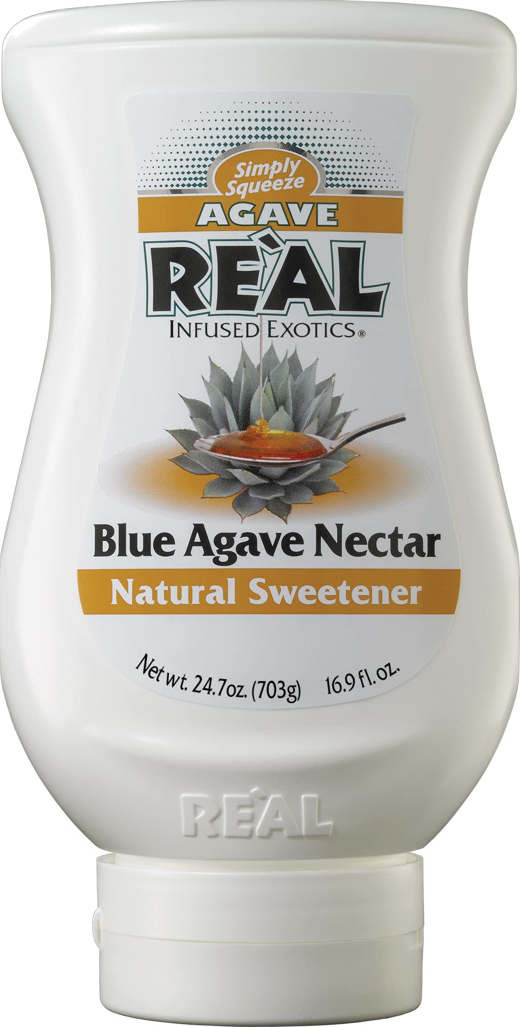 Reàl Infused Exotics Blue Agave Nectar — 16.9 oz Squeezable Bottle Pack of 3
