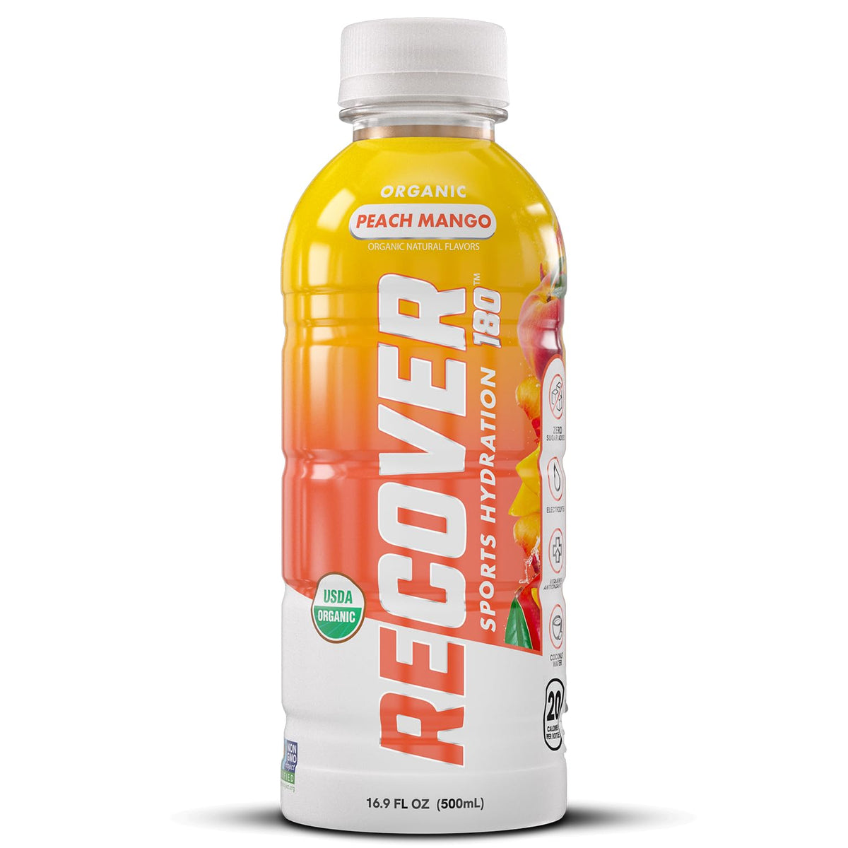 RECOVER 180 Organic Sports Hydration Drink – No Sugar Added, 20 Cal, Potassium Electrolytes (16.9 oz x12, Variety Pack)
