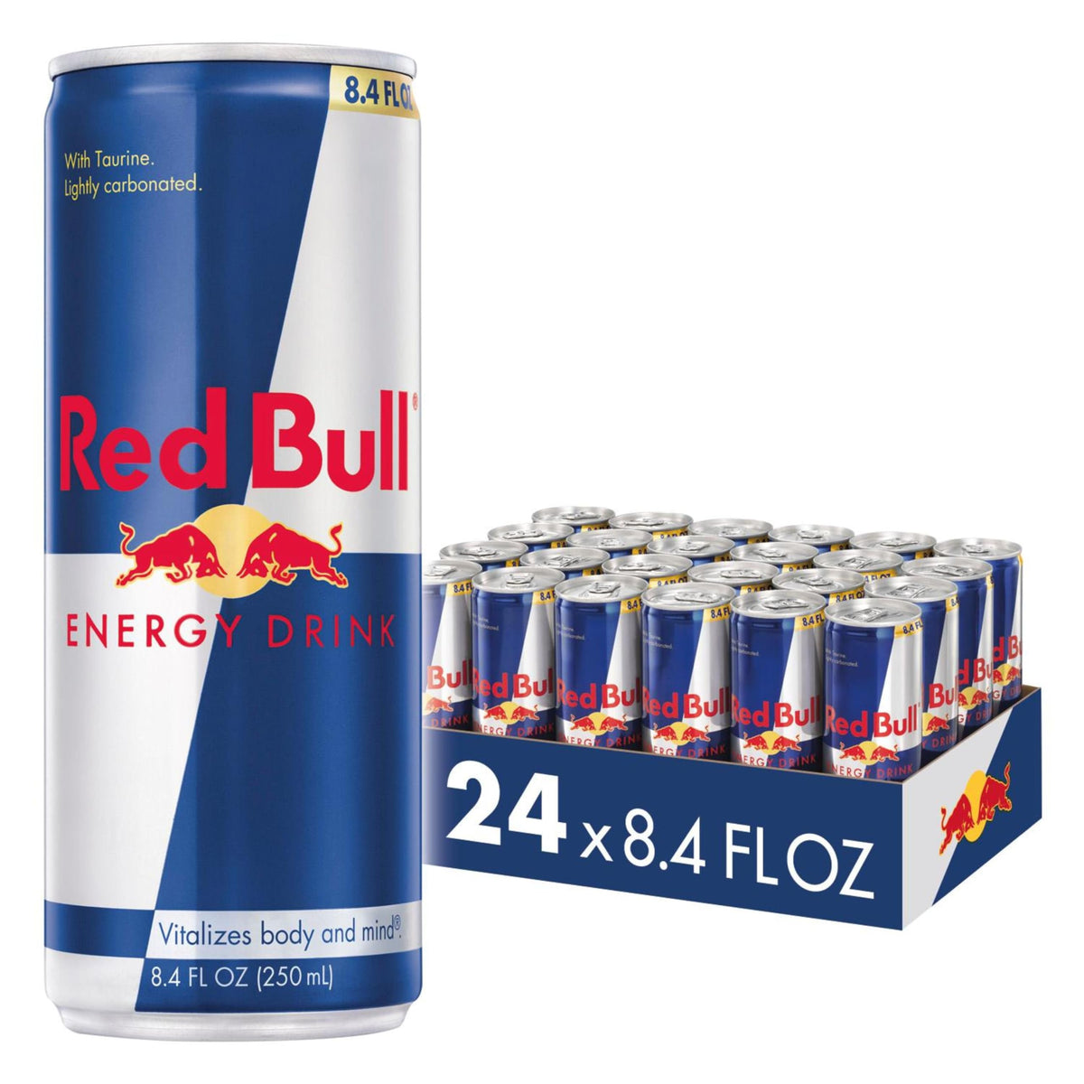 Red Bull Energy Drink – 80mg Caffeine with Taurine & B Vitamins, 8.4 fl oz (Pack of 24)