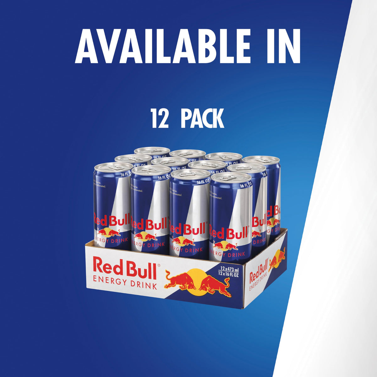 Red Bull Energy Drink 16 Fl Oz (12 Pack) – Caffeine, Taurine & B Vitamins